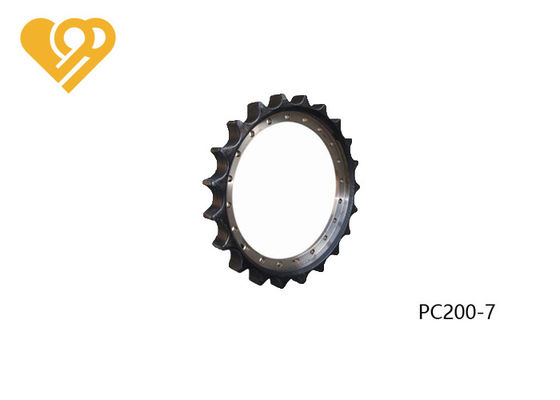 High Duty Chain Drive Sprocket Black PC75 KOMATSU Track Steel Sprocket