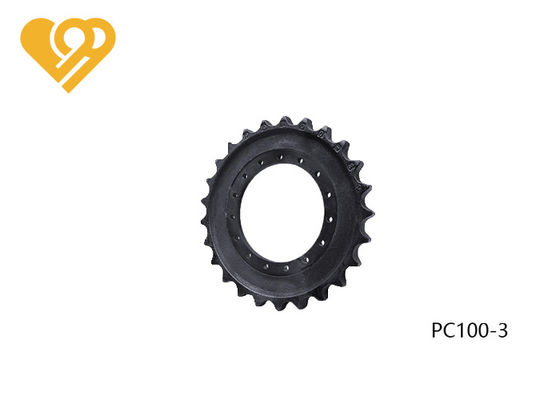 High Duty Chain Drive Sprocket Black PC75 KOMATSU Track Steel Sprocket